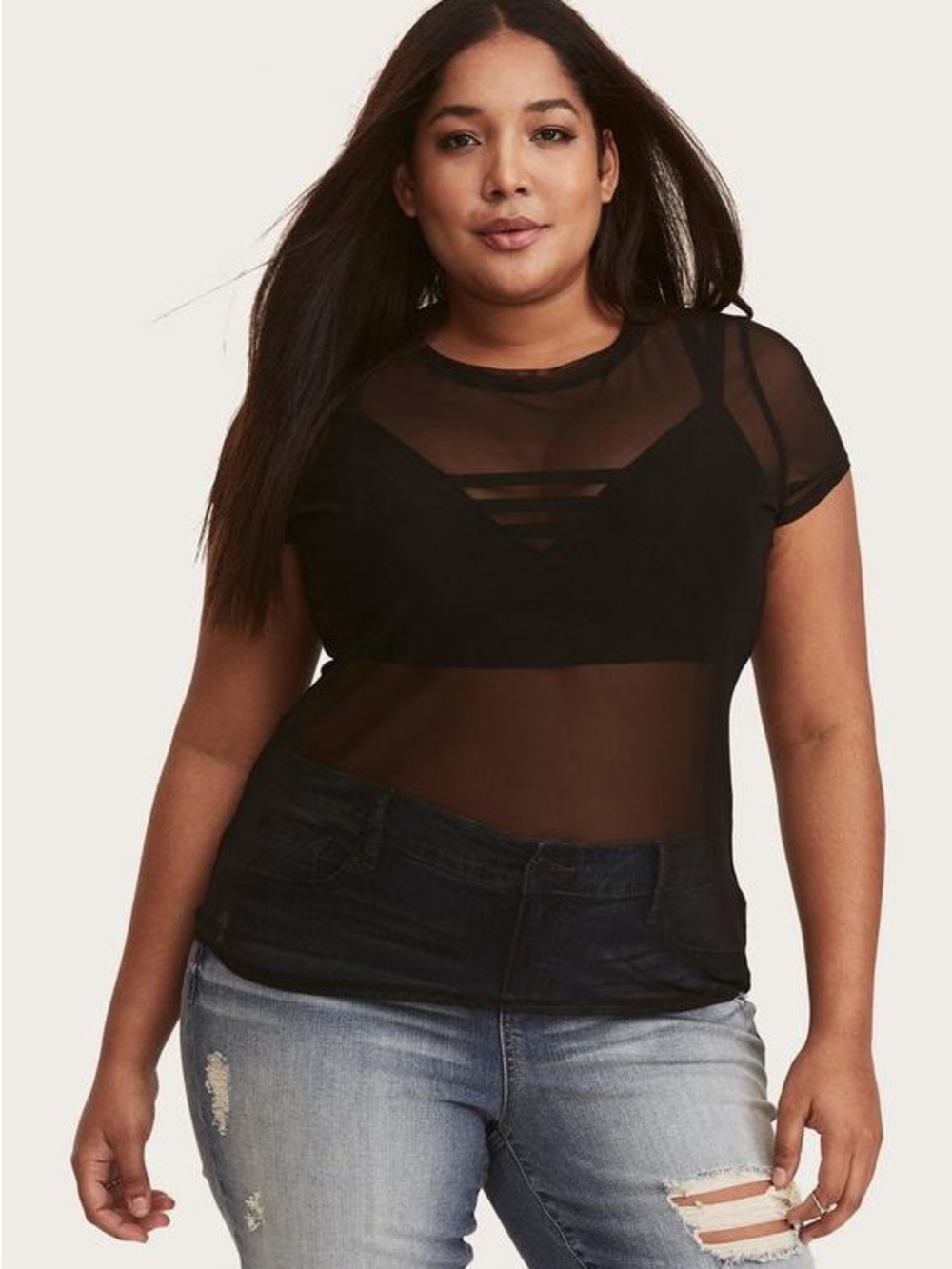 NWT Torrid Black Mesh Shirt Size 4 (4X)